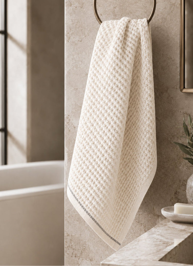 Miel Waffle Towel — Soft Oat