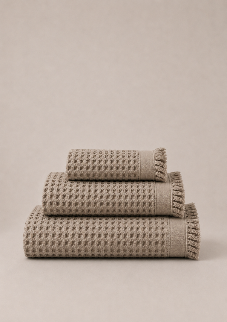 Cloud Waffle Towel — Dune Mist
