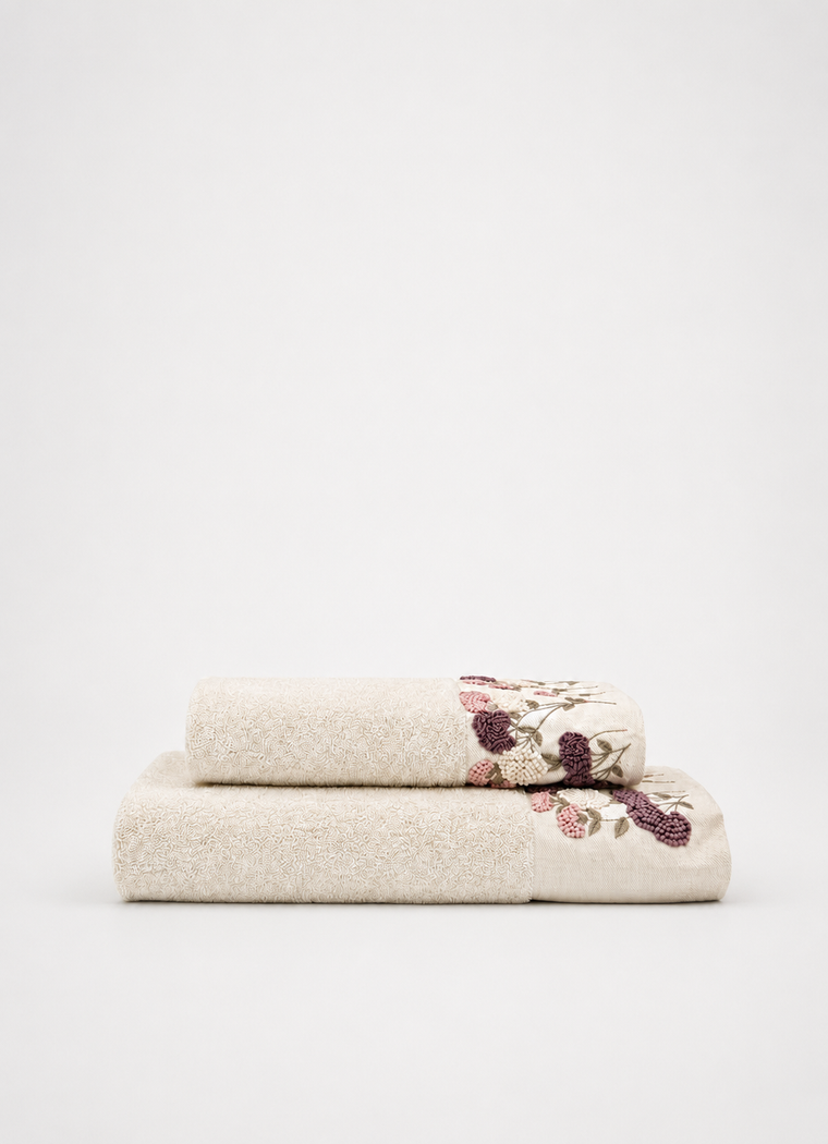 Florence Heirloom Towel — Alabaster
