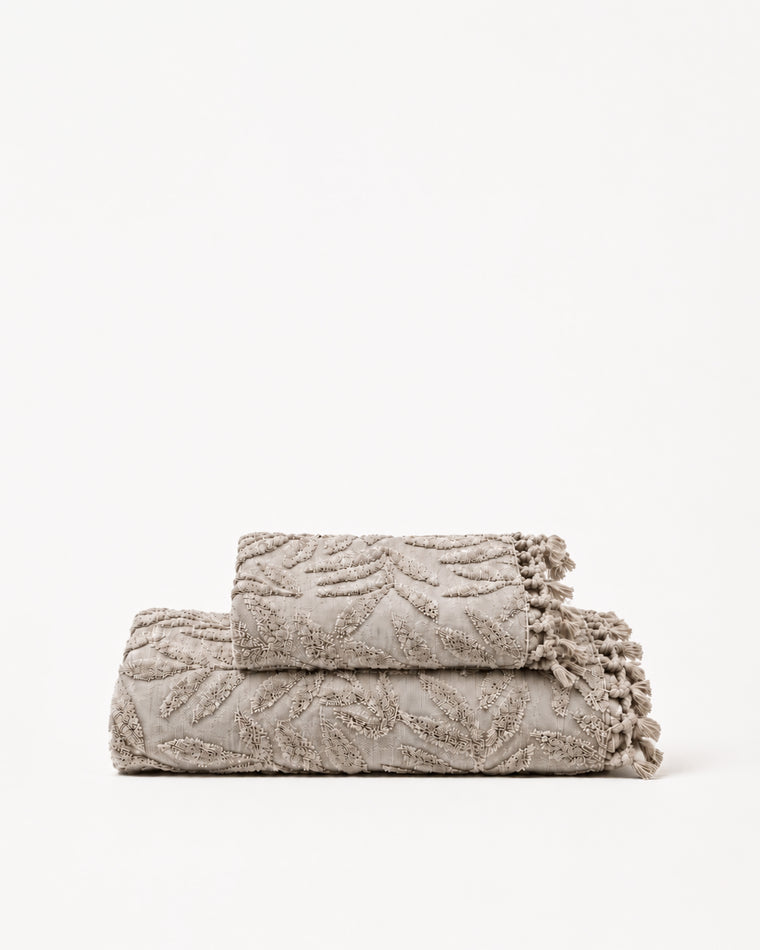 Flourish Turkish Towel — Mineral Taupe