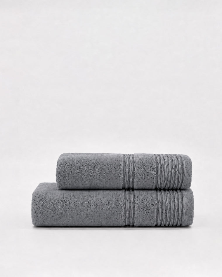 Interlace Plush Towel — Indigo Stone