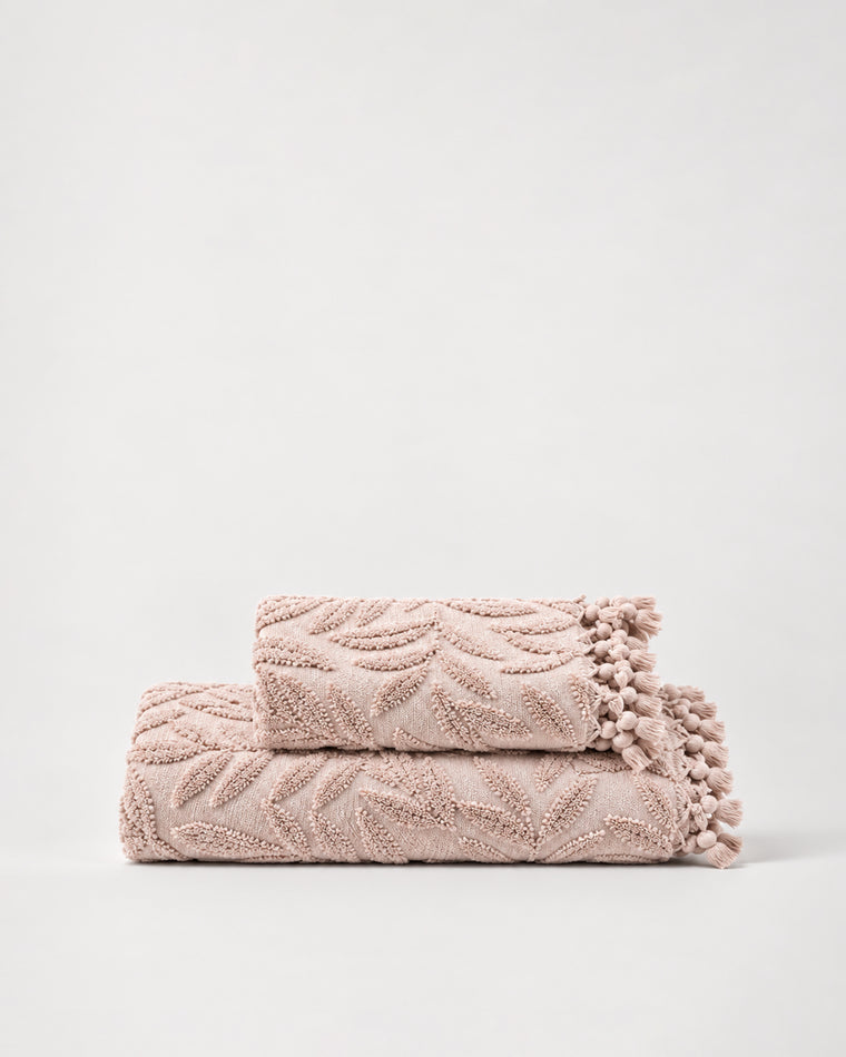Flourish Turkish Towel — Soft Blush