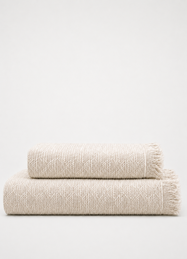 Luma Turkish Towel — Oat Veil