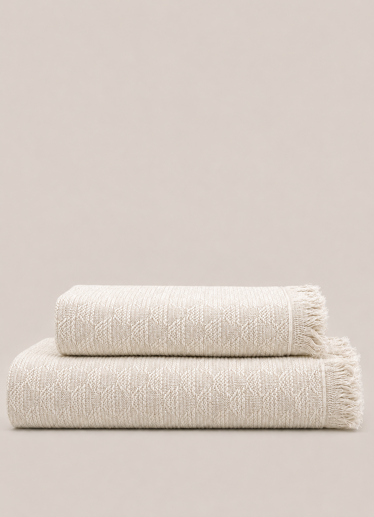 Luma Turkish Towel — Oat Veil