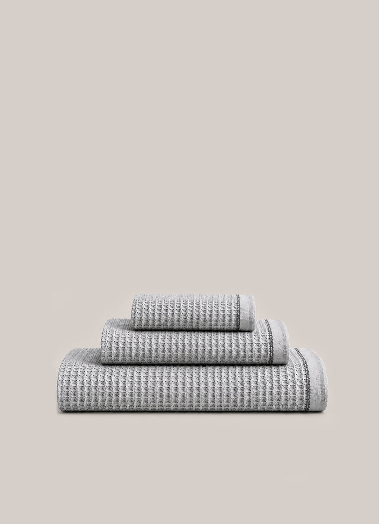 Miel Waffle Towel — Moonstone