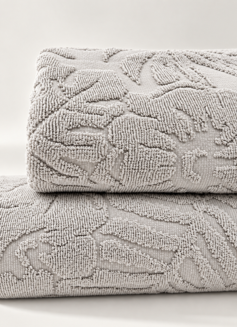 Laurier Botanical Towel — Mist Stone