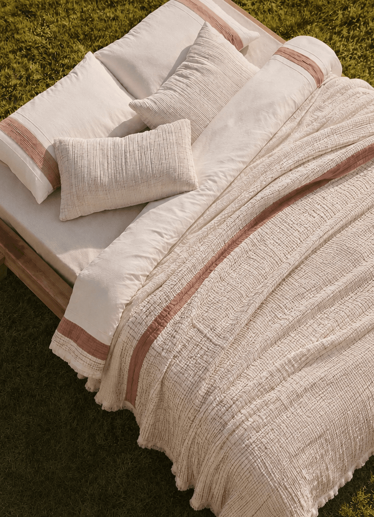 Aurea Muslin Coverlet — Clay