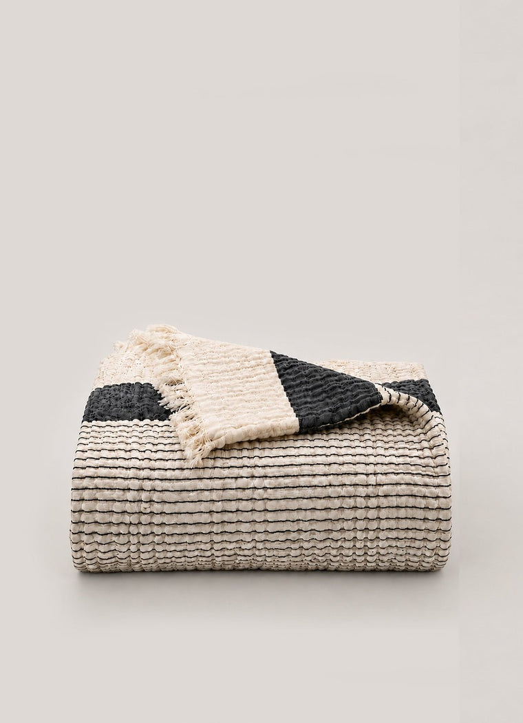 Aurea Muslin Coverlet — Mineral