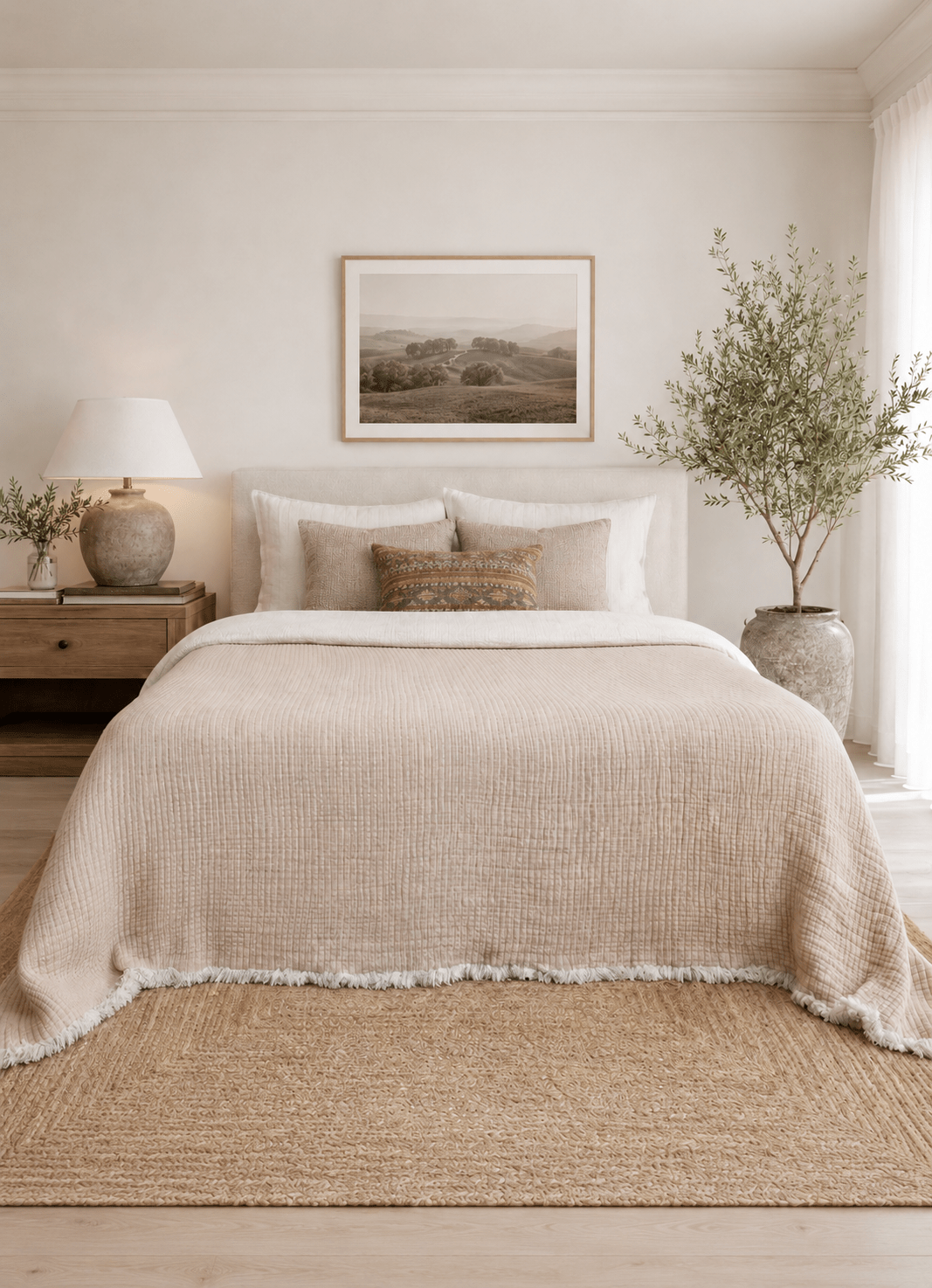 The AirWeave Muslin Coverlet — Dune