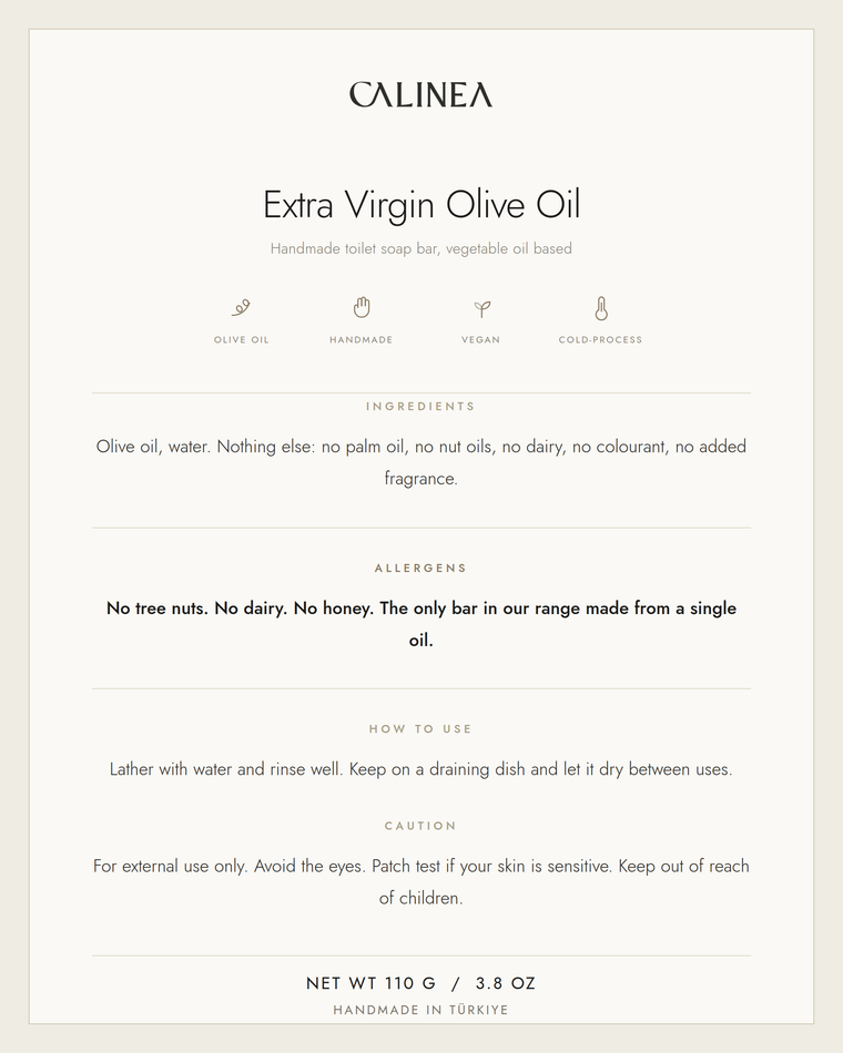 Extra Virgin Olive Oil — Botanical Soap Bar