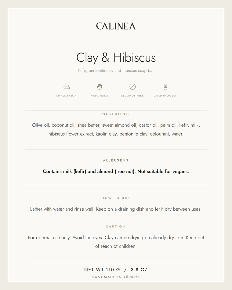 Kefir, Bentonite Clay & Hibiscus — Botanical Soap Bar