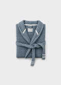 Cloud Waffle Bathrobe — Pacific Mist