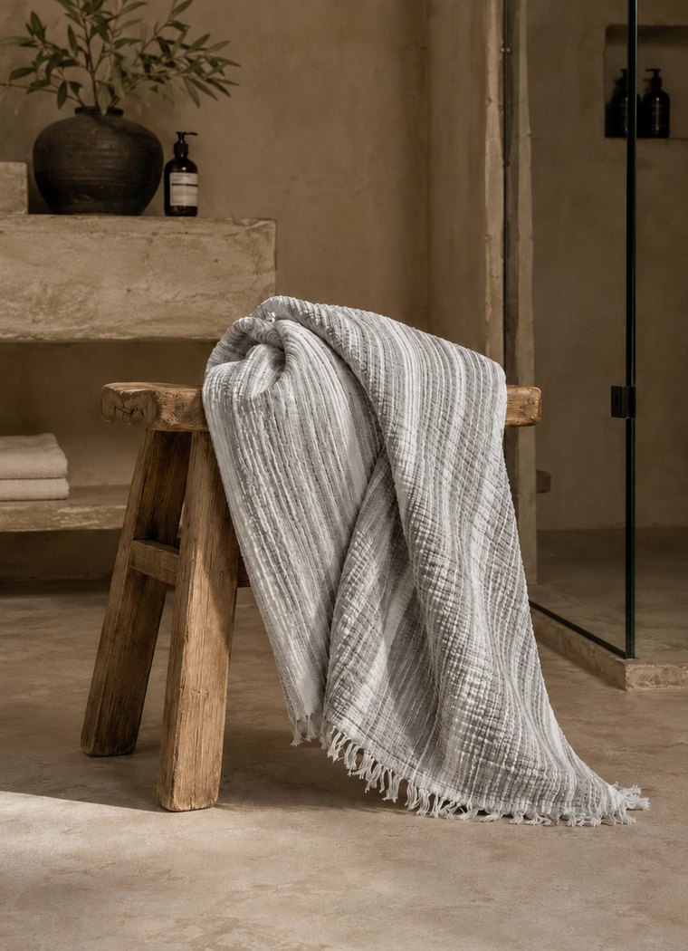Airy Aegean Cotton Muslin Bath Sheet
