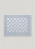 Marlow Check Bath Mat — Coastal Slate