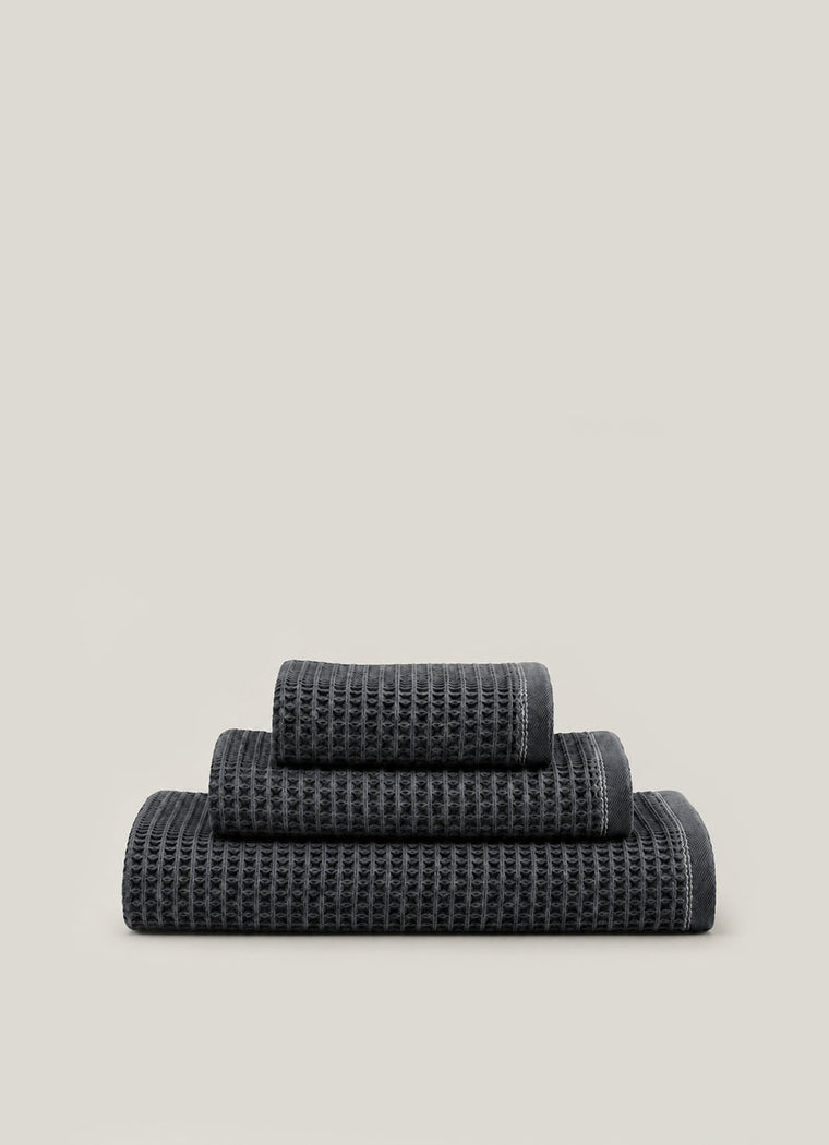 Miel Waffle Towel — Ash Slate