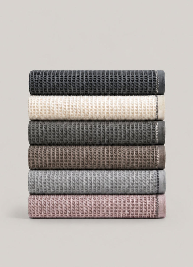 Miel Waffle Towel — Ash Slate