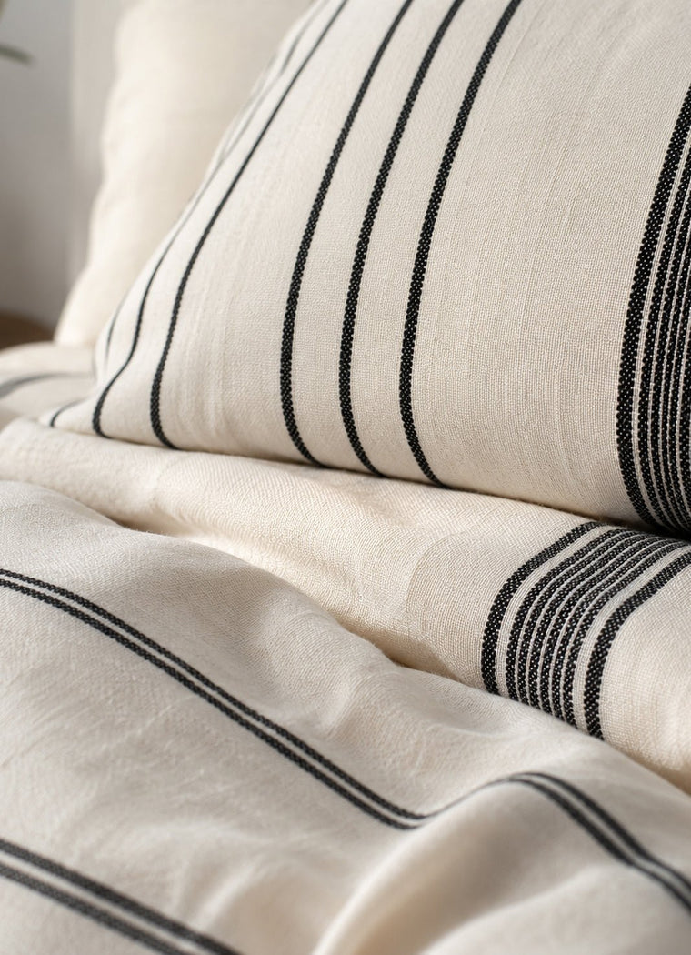 Silken Lyocell Bedding Set — Ink Line
