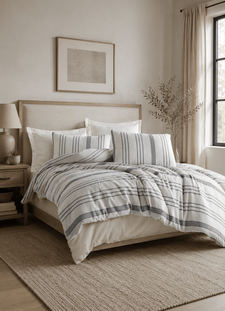 Silken Lyocell Bedding Set — Sky Line