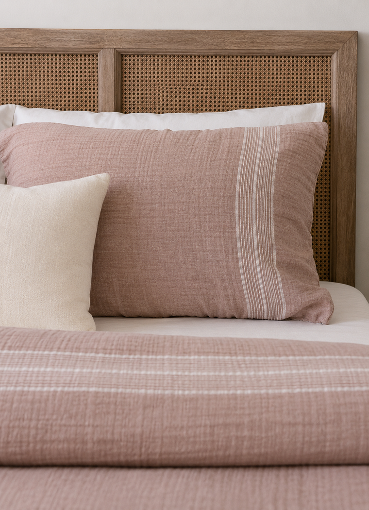 Summerlight Muslin Bedding Set — Antique Blush