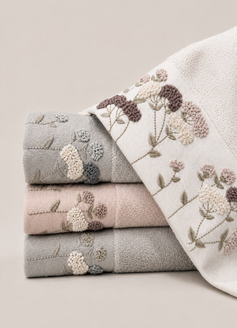 Florence Heirloom Towel — Mineral