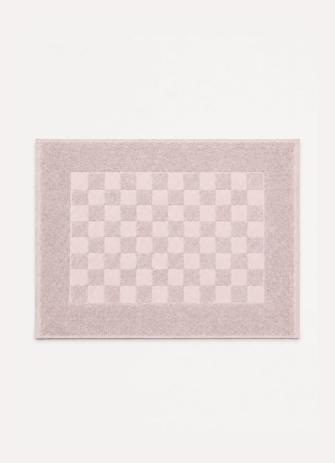Marlow Check Bath Mat — Blush Stone - Calinea