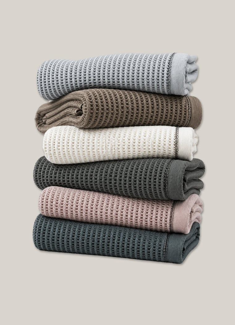 Miel Waffle Towel — Weathered Taupe