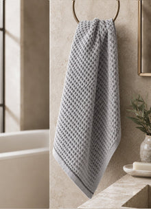 Miel Waffle Towel — Moonstone - Calinea