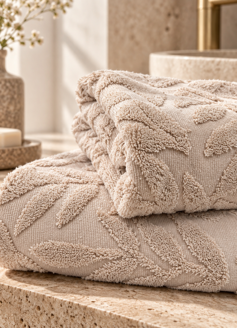 Flourish Turkish Towel — Soft Blush