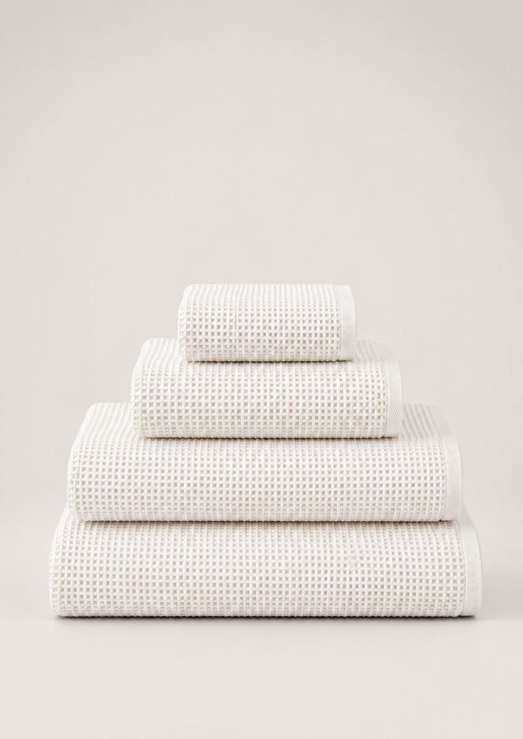 Fine Weave Turkish Towel — Cloud White