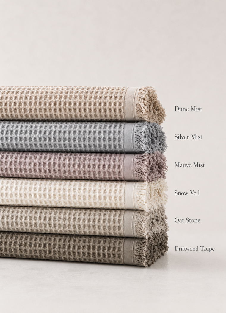 Cloud Waffle Towel — Oat Stone