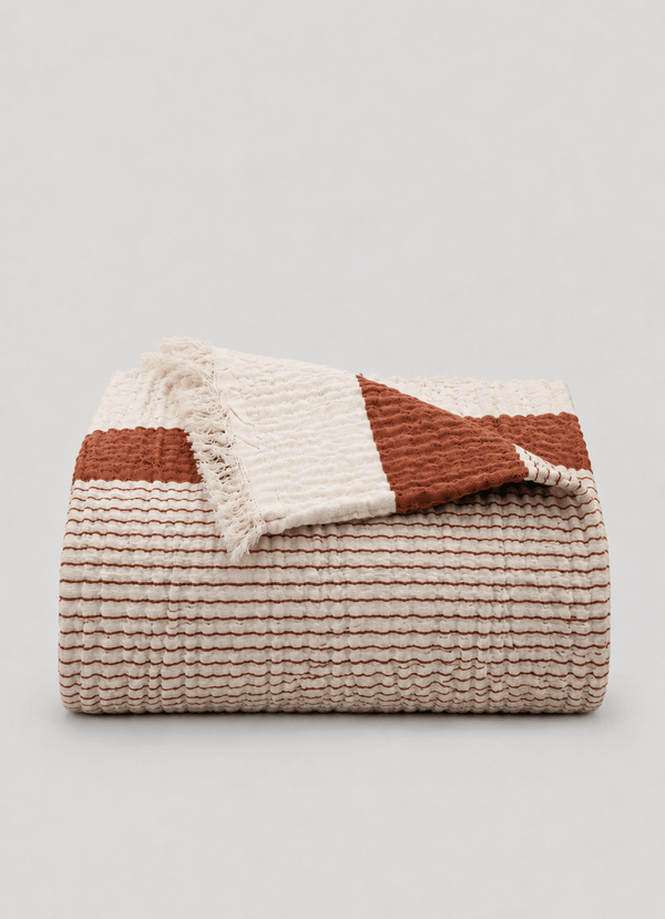 The Aurea Muslin Coverlet — Clay