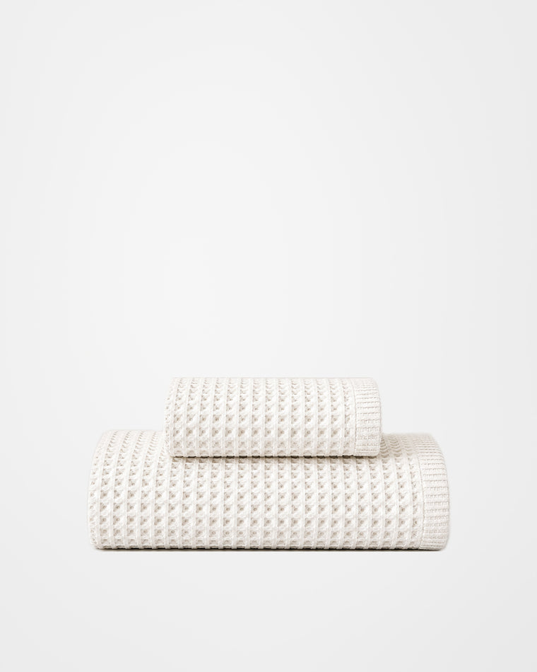 Cove Waffle Towel — Cloud White