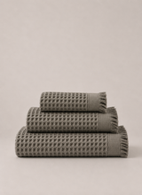 Cloud Waffle Towel — Driftwood Taupe
