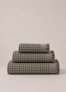 Cloud Waffle Towel — Driftwood Taupe by Calinea