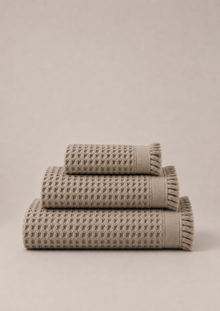 Cloud Waffle Towel — Dune Mist by Calinea