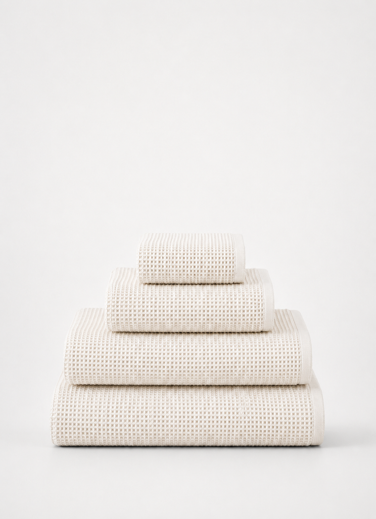 Fine Weave Turkish Towel — Cloud White
