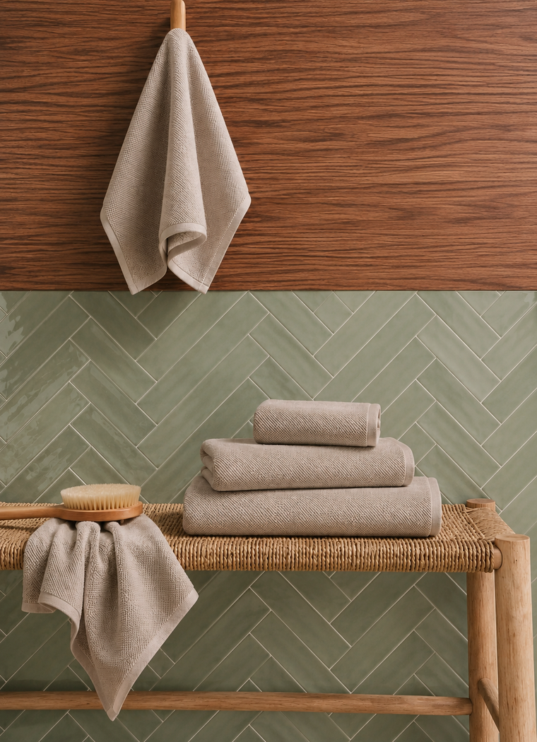 Fine Weave Towel — Stone Linen