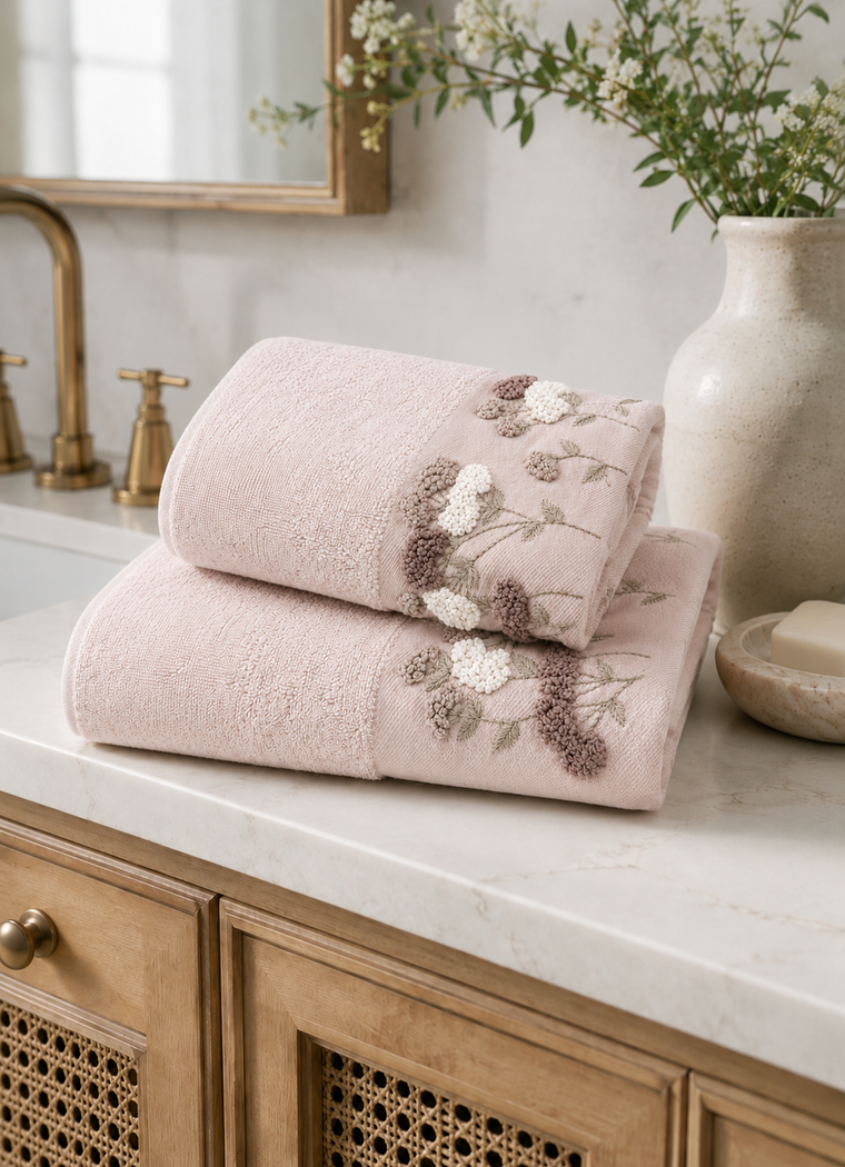 Florence Heirloom Towel — Bare Blush