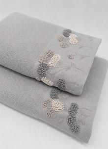 Florence Heirloom Towel — Mist Grey - Calinea