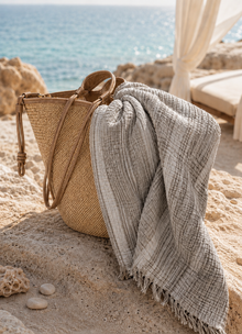 Airy Aegean Cotton Muslin Bath Sheet