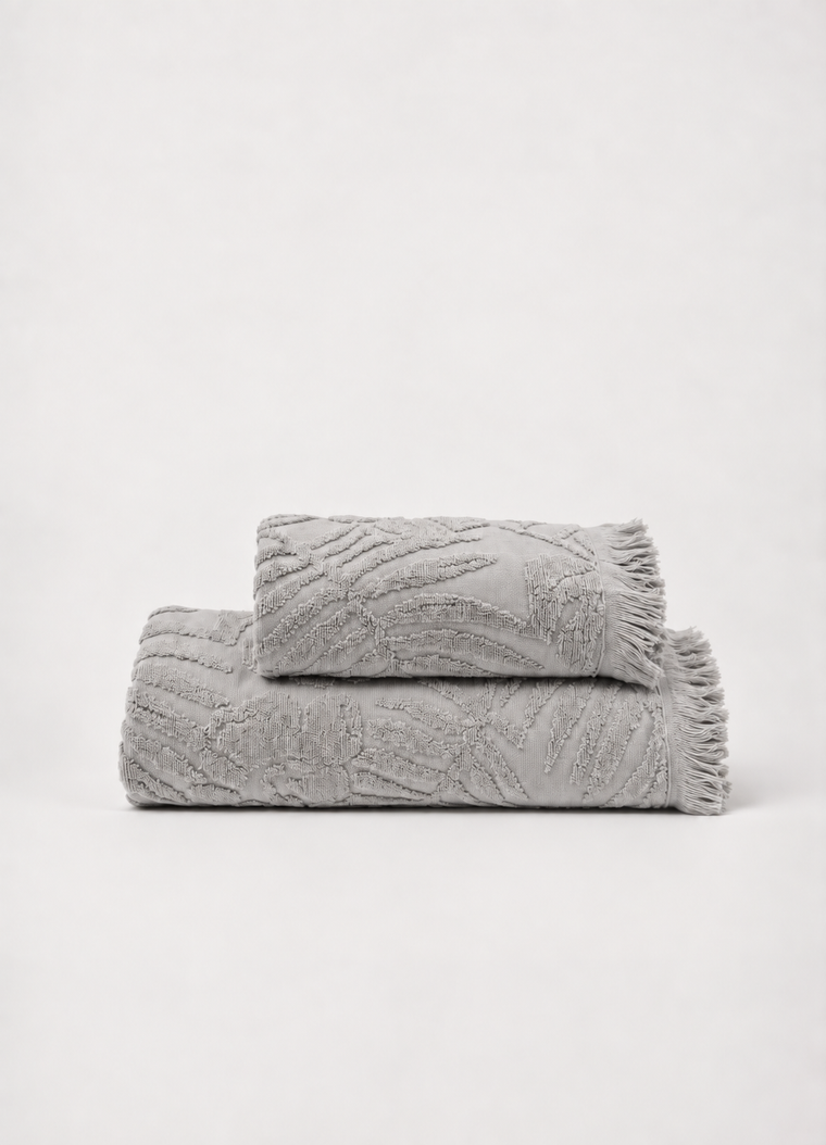 Laurier Botanical Towel — Mist Stone
