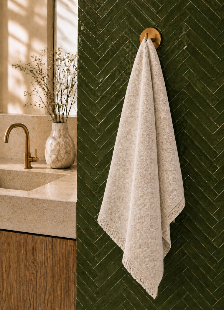 Luma Turkish Towel — Oat Drift