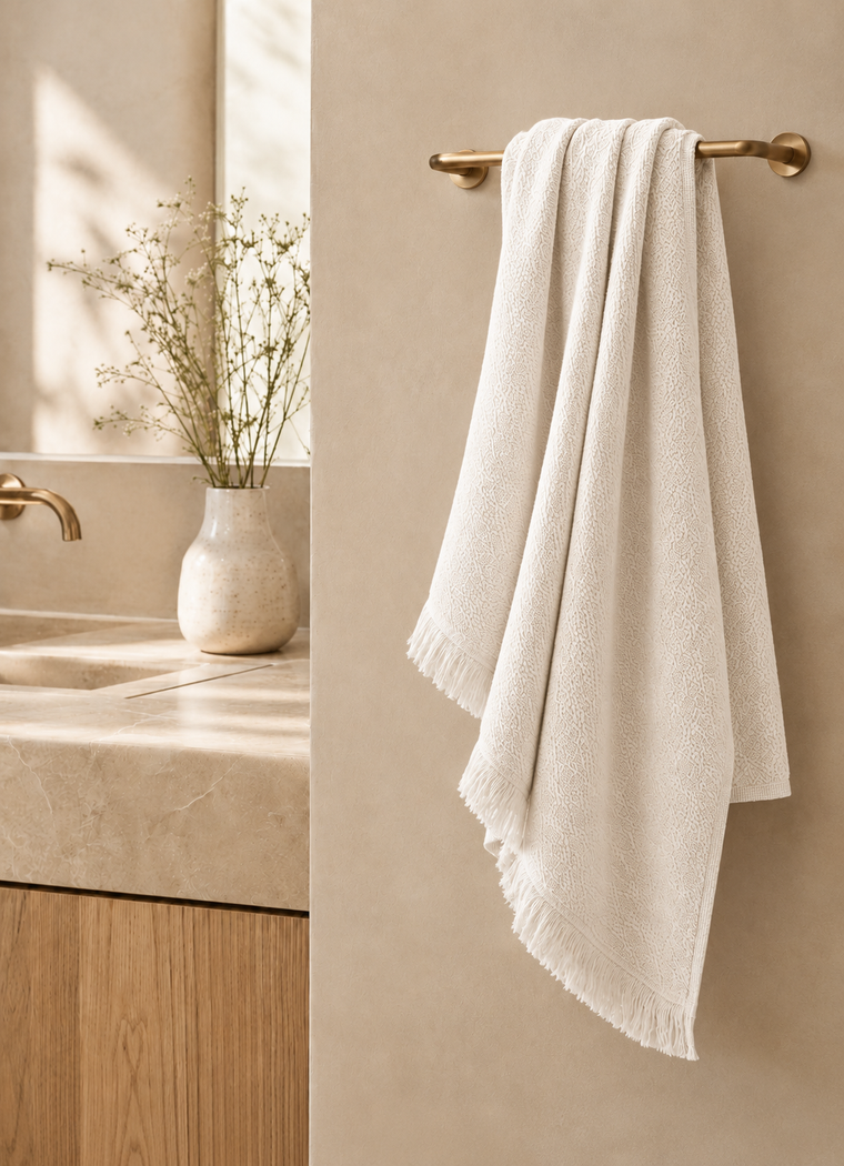 Luma Turkish Towel — Oat Veil