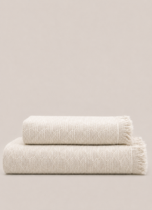 Luma Turkish Towel — Oat Veil by Calinea