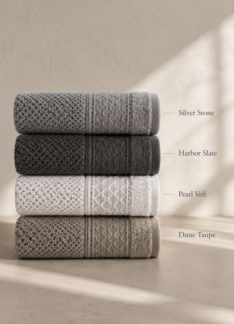 Maris Plush Turkish Towel — Silver Stone