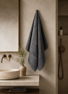 Maris Plush Turkish Towel — Harbour Slate by Calinea