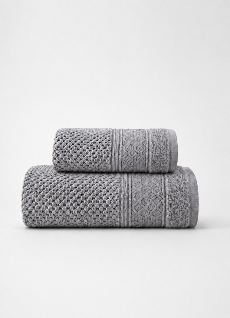Maris Plush Turkish Towel — Silver Stone