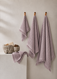 Cloud Waffle Towel — Mauve Mist by Calinea