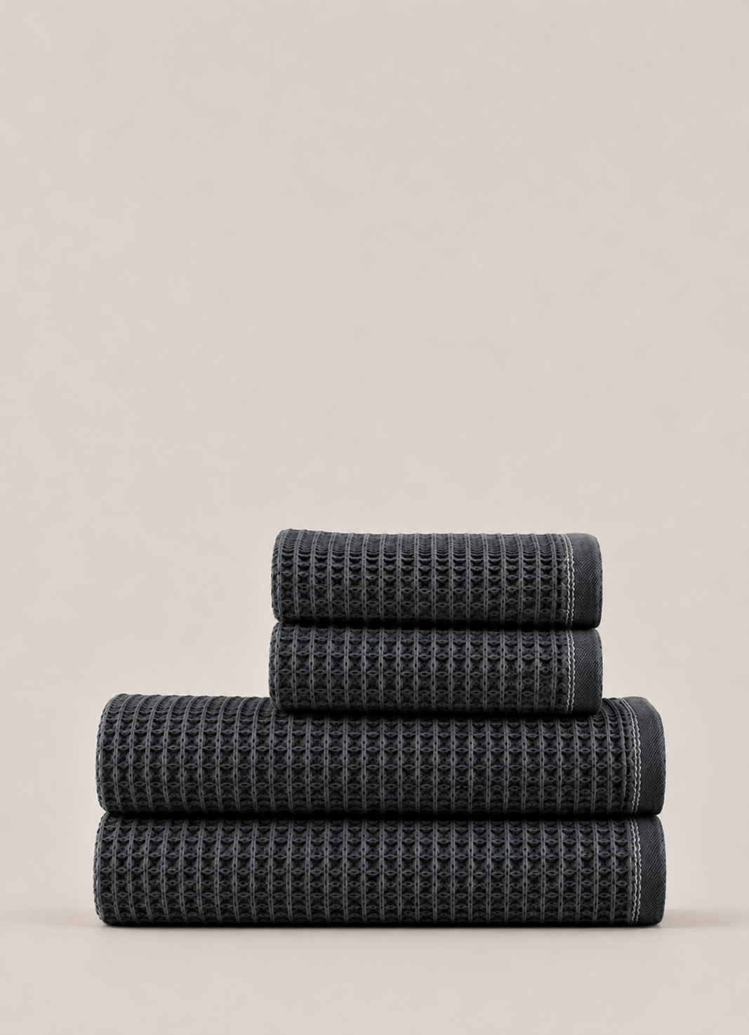Miel Waffle Bath Bundle — Ash Slate