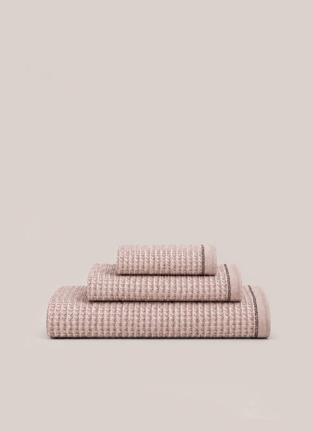 Miel Waffle Towel — Dusty Rose